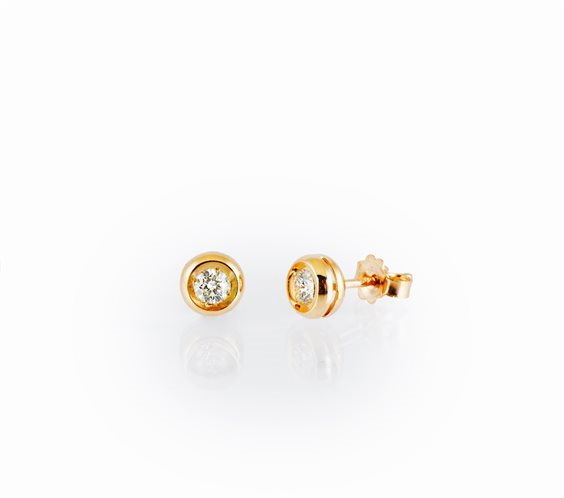 Orecchini Promesse Donna in Oro giallo Diamante 0.02 Ct OPPAOG002 - OPPAOG002